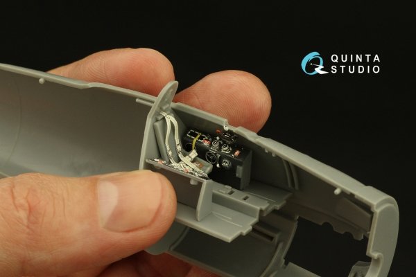 Quinta Studio QD48384 F8F-2 Bearcat 3D-Printed &amp; coloured Interior on decal paper (Hobby Boss) 1/48
