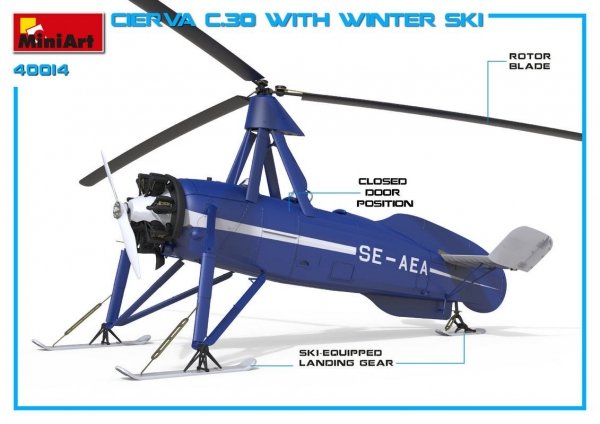 MiniArt 41014 Cierva C.30 with winter ski 1/35