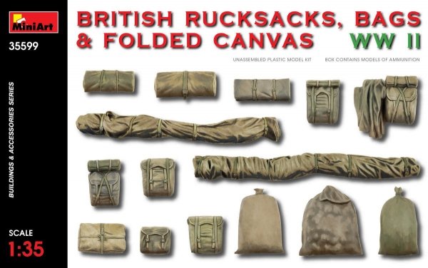 MiniArt 35599 BRITISH RUCKSACKS, BAGS &amp; FOLDED CANVAS WW2 1/35
