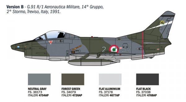 Italeri 92645 FIAT G.91 R 1/48