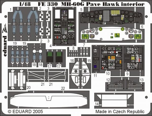 Eduard FE330 MH-60G interior 1/48 Italeri