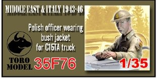 Toro 35F76 Middle East &amp; Italy 1943-46 - Oficer w mundurze tropikalnym do C15TA Do modelu firmy IBG 2 Korpus Polski we Włoszech 1/35