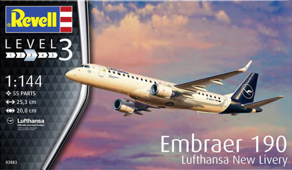 Revell 03883 Embraer 190 Lufthansa New Livery 1/144
