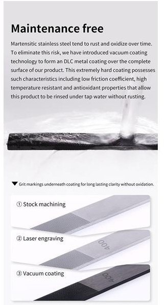 DSPIAE AT-FX01 Coated Stainless Steel File 400 / 800 (1 piece)