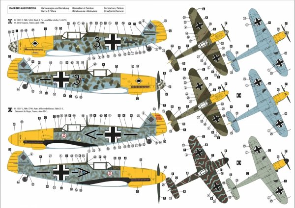 Hobby 2000 32015 Bf 109 F-2 Western Front (HASEGAWA + CARTOGRAF + MASKI + METAL PARTS) 1/32