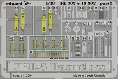 Eduard FE302 SBD-5 ACCURATE MINIATURES 1/48