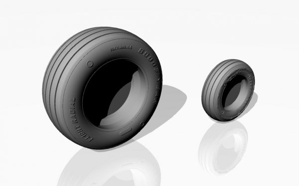 Armory Models AW48501b Panavia Tornado wheels, w/ tyres type “b” (GY) 1/48