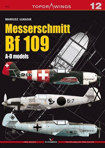 Kagero 7012 Messerschmitt Bf 109 A-D models PL/EN