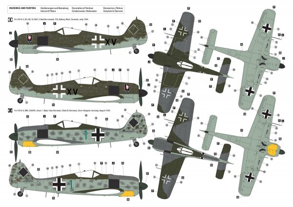 Hobby 2000 32017 Focke-Wulf Fw 190 A-5/A-6 Nachtjager (HASEGAWA + CARTOGRAF + MASKI ) 1/32