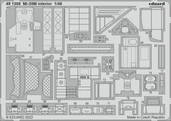 Eduard 491308 Mi-35M interior ZVEZDA 1/48