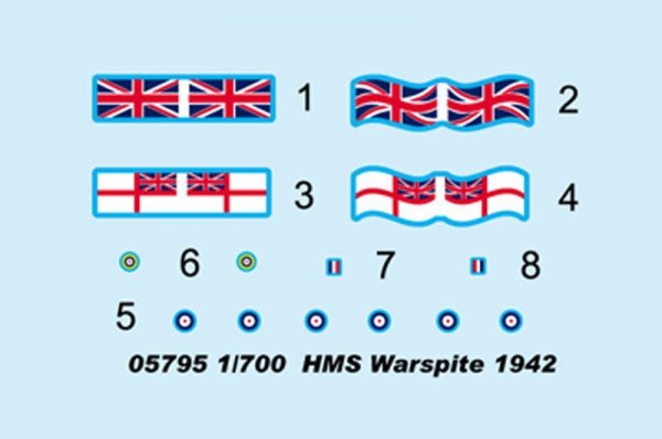 Trumpeter 05795 HMS Warspite 1942 1/700