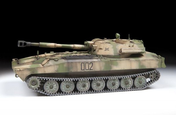 Zvezda 3660 2S1 Gvozdika Self propelled Howitzer - polskie oznaczenia 1/35