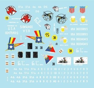 Star Decals 35-C1232 US 37th Tank Battalion 1/35