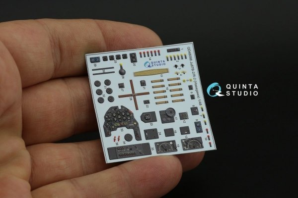 Quinta Studio QD48098 Ju 87B-2/R-2 3D-Printed &amp; coloured Interior on decal paper (Hasegawa) 1/48