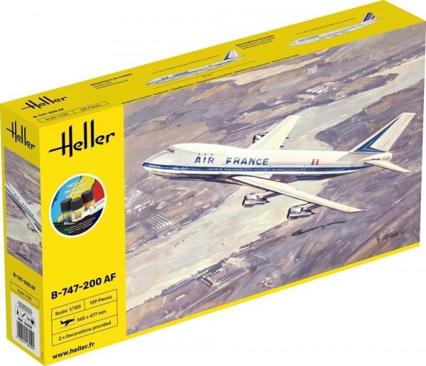 Heller 56459 Starter Kit - B-747-200 AF 1/125