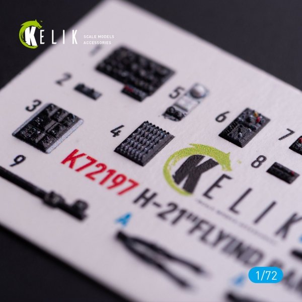 Kelik K72197 H-21 "Flying Banana" - interior 3D decals for Italeri kit (1/72)