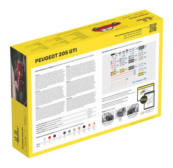 Heller 82705 Peugeot 205 GTI 1/24