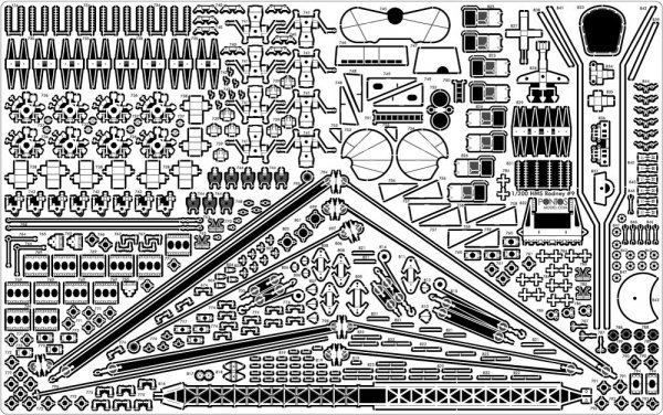 Pontos 23007F1 HMS RODNEY 1942 Detail Up Set 1/200