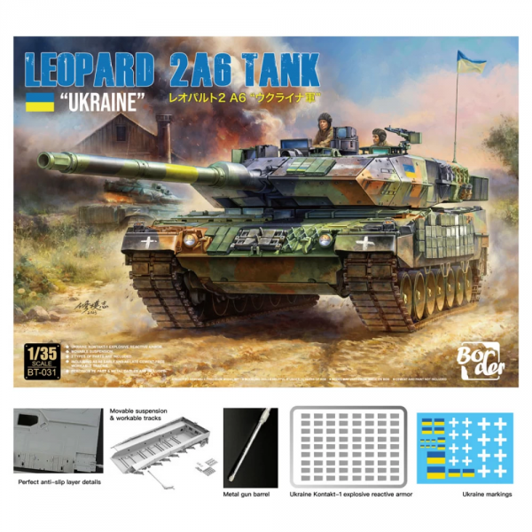 Border Model BT-031 Leopard 2A6 &quot;UKRAINE&quot; 1/35