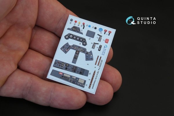 Quinta Studio QD32055 FW 190A-5 3D-Printed &amp; coloured Interior on decal paper (for Hasegawa kit) 1/32