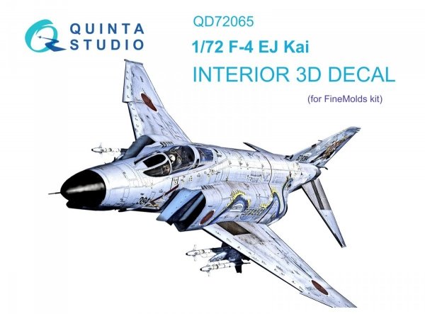 Quinta Studio QD72065 F-4EJ KAI 3D-Printed &amp; coloured Interior on decal paper (FineMolds) 1/72