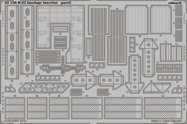 Eduard 32756 B-25 fuselage interior 1/32 HK Models