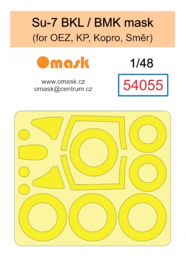 Omask 54055 Su-7 BKL / BMK mask (for OEZ, KP, Kopro, Smer) 1/48