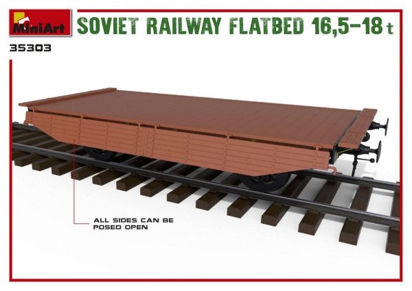MiniArt 35303 Soviet Railway Flatbed 16,5-18t (1/35)