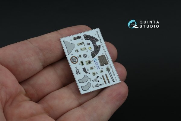 Quinta Studio QD48467 Macchi MC.200 Saetta (Late) 3D-Printed coloured Interior on decal paper (Italeri/Tamiya) 1/48