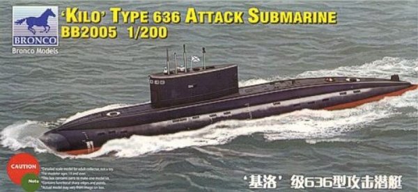 Bronco BB2005 Kilo Class Type 636 Attack Submarine 1/200