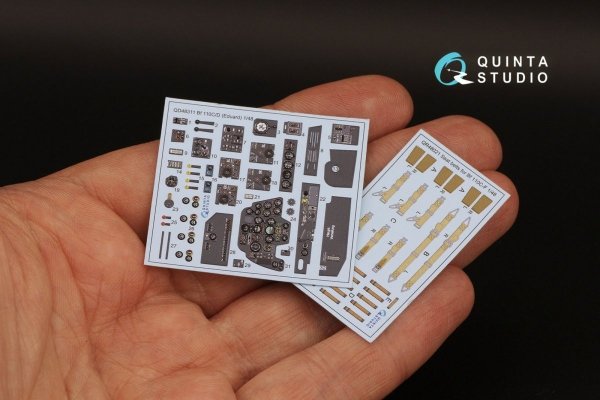 Quinta Studio QD48311 Bf 110C/D 3D-Printed &amp; coloured Interior on decal paper (Eduard) 1/48