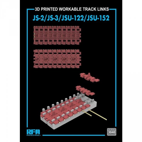 Rye Field Model 3040 JS-2/JS-3/JSU-122/JSU-152 Workable Tracks Links 1/35