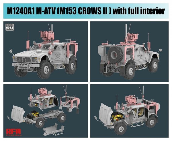 Rye Field Model 5052 M1240A1 M-ATV M153 CROWS II with full interior 1/35
