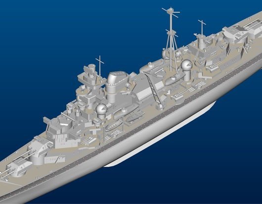 Trumpeter 05776 German Cruiser Admiral Hipper 1941 1:700
