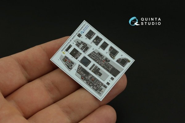 Quinta Studio QD32100 F/A-18F late / EA-18G 3D-Printed &amp; coloured Interior on decal paper (Trumpeter) 1/32