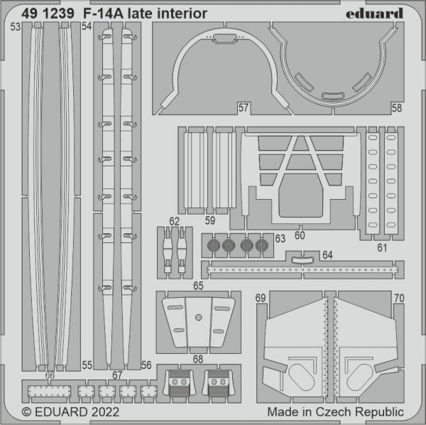 Eduard 491239 F-14A late interior TAMIYA 1/48