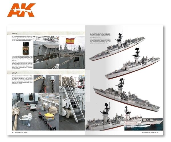 AK Interactive AK098 MODELLING FULL AHEAD 1 / KNOX &amp; BALEARES CLASS EN