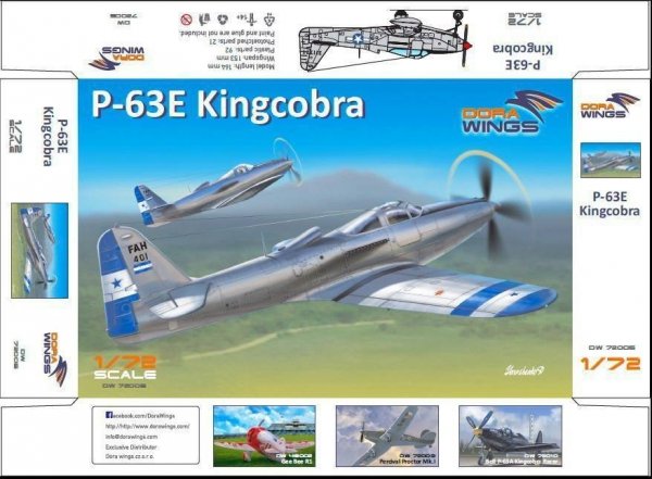 Dora Wings 72005 Bell P-63E-1-BE Kingcobra 1/72