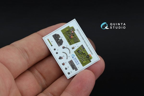 Quinta Studio QD+72214 P-40N Warhawk 3D-Printed &amp; coloured Interior on decal paper (Academy) (with 3D-printed resin parts) 1/72