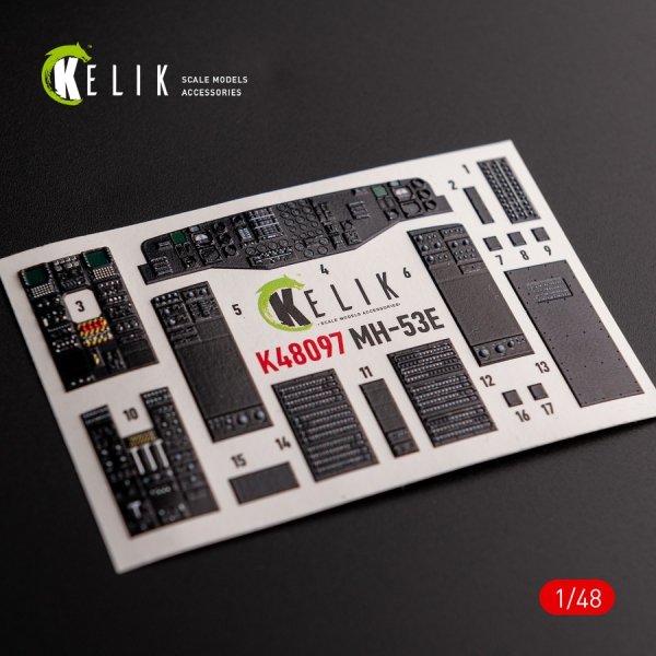 KELIK K48097 MH-53 Sea Dragon - interior 3D decals for Academy kit 1/48