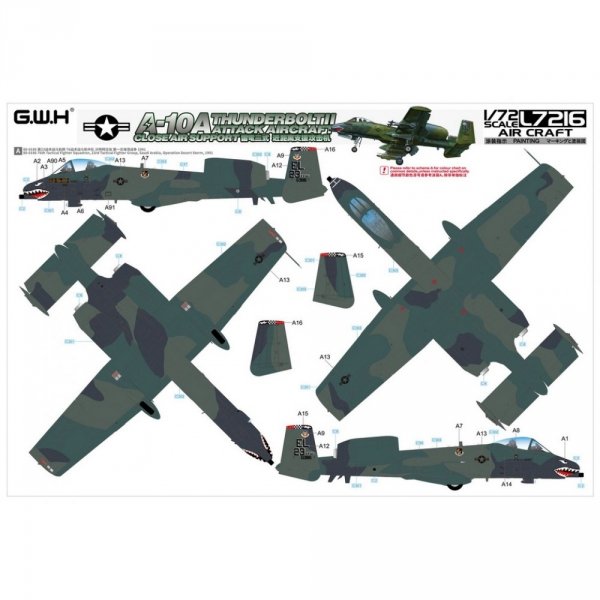 Great Wall Hobby L7216 USAF Fairchild Republic A-10A Thunderbolt II 1/72
