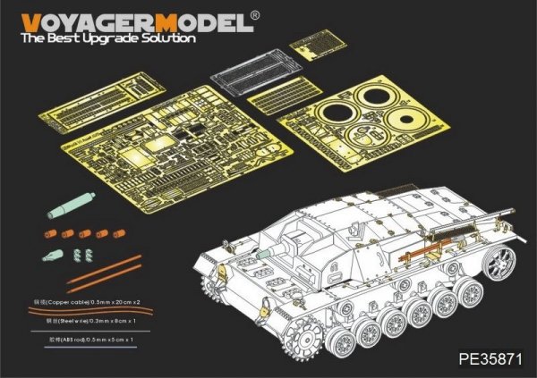 Voyager Model PE35871 WWII German StuG.III Ausf.C/D Basic for DRAGON 1/35