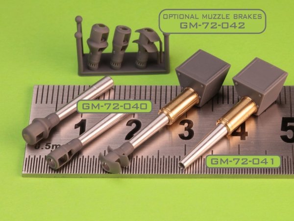 Master GM-72-040 Sturmhaubitze 42 - 10,5 cm StuH 42 L/28 - lufa działa wraz z żywicznym hamulcem wylotowym i osłoną jarzma 1/72