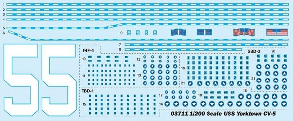 Trumpeter 03711 USS Yorktown CV-5 (1:200)