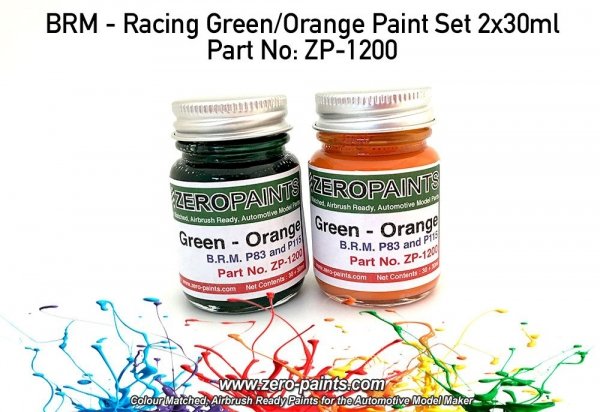 Zero Paints ZP-1200 BRM - Racing Green/Orange Paint Set 2x30ml