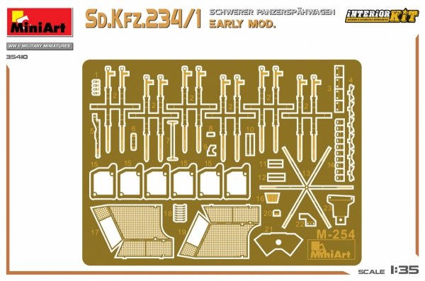 MiniArt 35410 Sd.Kfz.234/1 Schwerer Panzerspahwagen. EARLY MOD. INTERIOR KIT 1/35