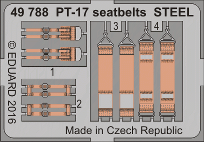 Eduard 49788 PT-17 seatbelts STEEL REVELL 1/48 