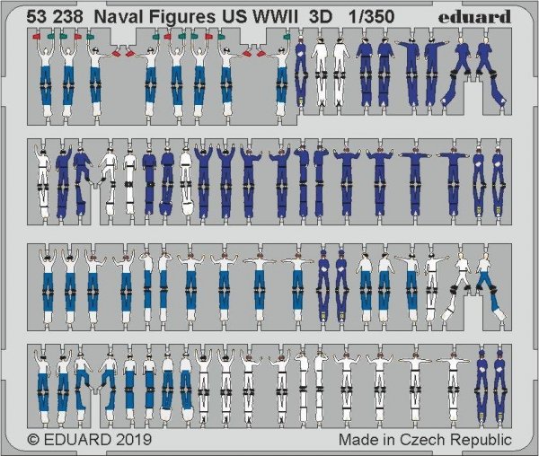 Eduard 53238 Naval Figures US WWII 3D 1/350
