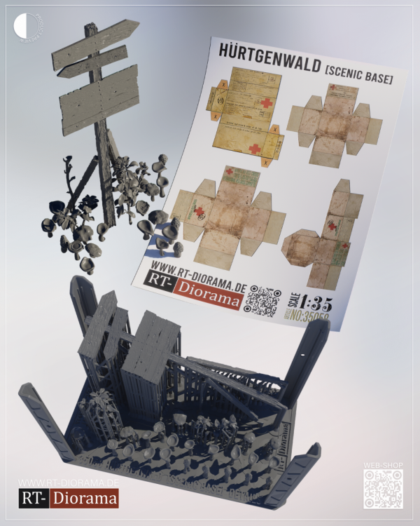 RT-Diorama 35058 “Hürtgenwald” - Scenic Base 1/35