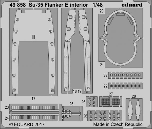 Eduard 49858 Su-35 Flanker E interior KITTY HAWK 1/48